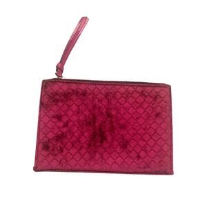 2/$30 Elegant Charming Charlie Burgundy Pink Velvet Clutch Small Handbag